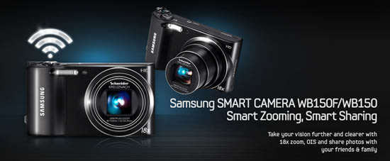 Samsung WB150F Digital Camera - (14 MP, 18x Optical Zoom) 3 inch LCD Screen