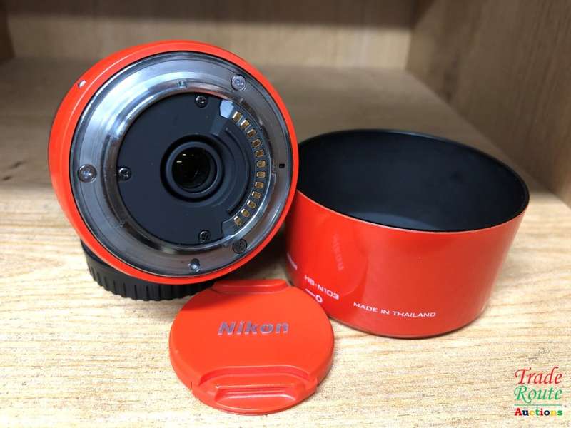 NIKON 1 NIKKOR 30-110mm Lens f/3.8-5.6 VR IF ED Orange with Lens Hood HB-N103