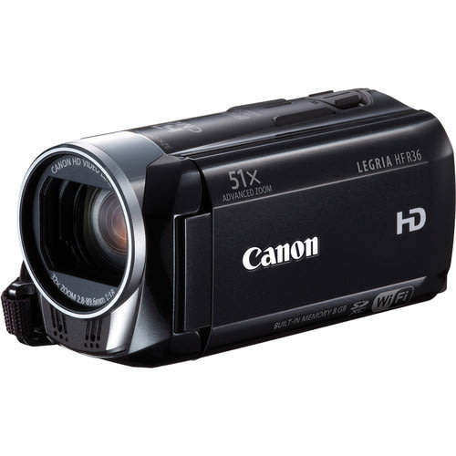 Canon Legria HF R36 Full HD Camcorder (32x Optical Zoom, Optical IS, WiFi, 8GB Memory)