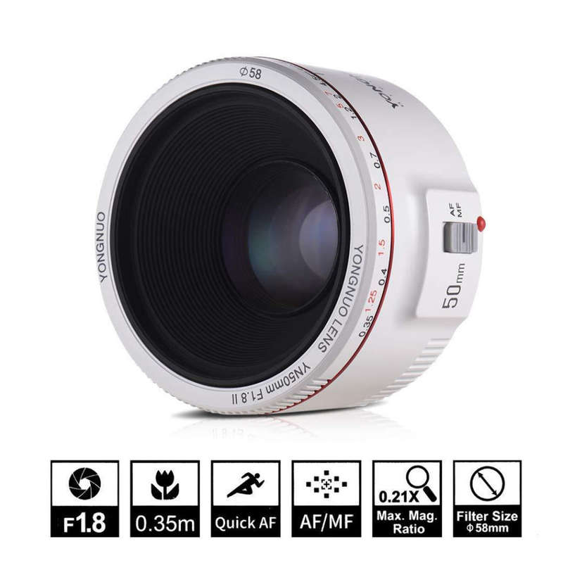 Yongnuo YN 50mm f/1.8 Mk II 50mm Lens yn50mm for Canon EF - Fits Canon DSLR Cameras [ PRIME LENS ]