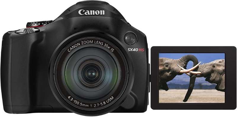 Canon PowerShot SX40 HS Digital Camera - Black (12.1MP, Super Wide Angle, 35x Optical Zoom) 2.7 inch