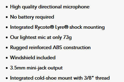 Rode VideoMic GO Lightweight on Camera-Mount Shotgun Microphone - [BRAND NEW]