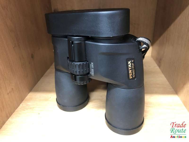 PENTAX 10X50 PCF V BINOCULARS - IN BOX WITH POUCH CASE