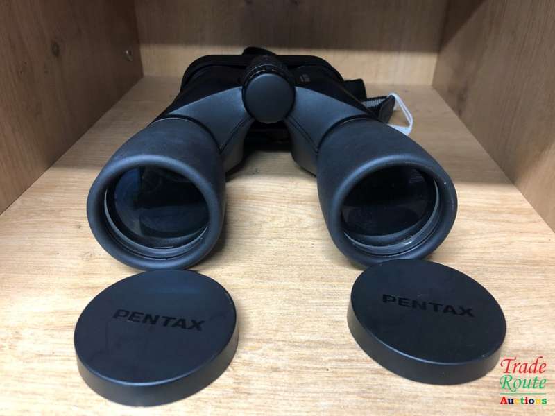 PENTAX 10X50 PCF V BINOCULARS - IN BOX WITH POUCH CASE