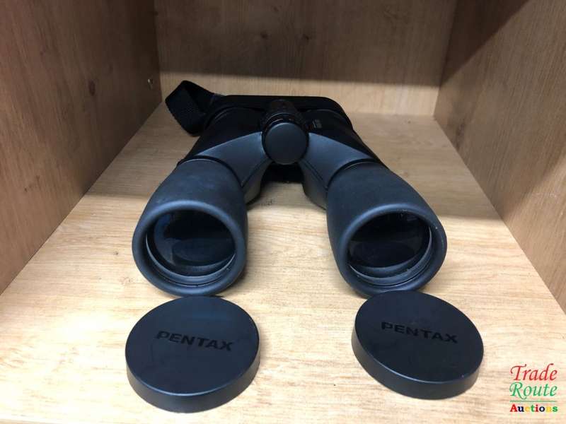 PENTAX 10X50 PCF V BINOCULARS - IN BOX WITH POUCH CASE