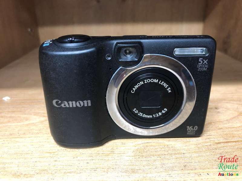CANON PowerShot A1400 16.0 MP with 5x Digital IS Zoom 28mm Wide-Angle Lens - BLACK