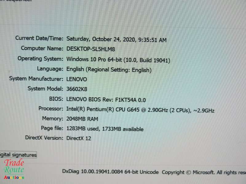 Lenovo ThinkCentre M72E SFF DESKTOP PC | Pentium G645 CPU @ 2.9GHz | 2GB RAM | 500GB HDD