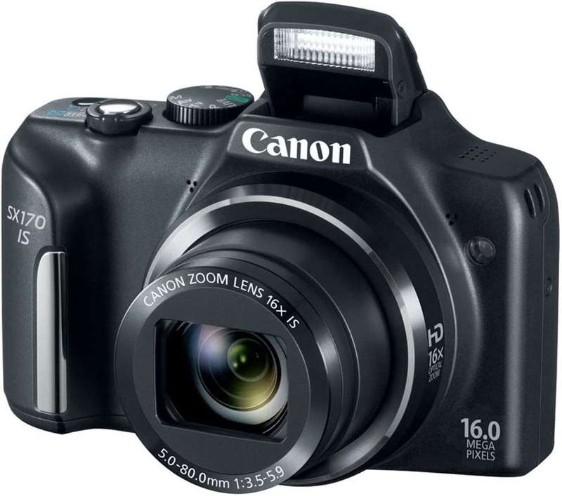 Canon PowerShot SX170 IS 16.0 MP Digital Camera - BLACK