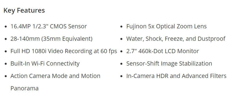 FUJIFILM FinePix XP70 Digital Camera - BLUE