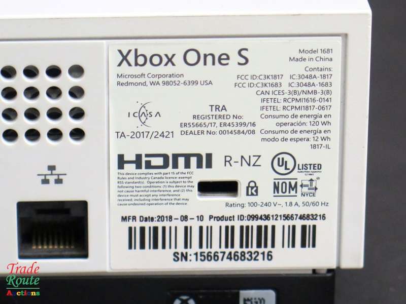 Microsoft Xbox One S 1TB Console (WHITE) Model 1681 + 1 Controller (WHITE)