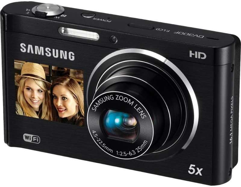 Samsung DV300F SMART Compact Digital Camera - Black (16.0MP, 5x Optical Zoom) 3.0 inch LCD