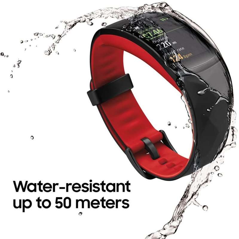 RED / LARGE - Samsung Gear Fit2 Pro Watch Fitness Tracker Large SM-R365 GPS Sports Band
