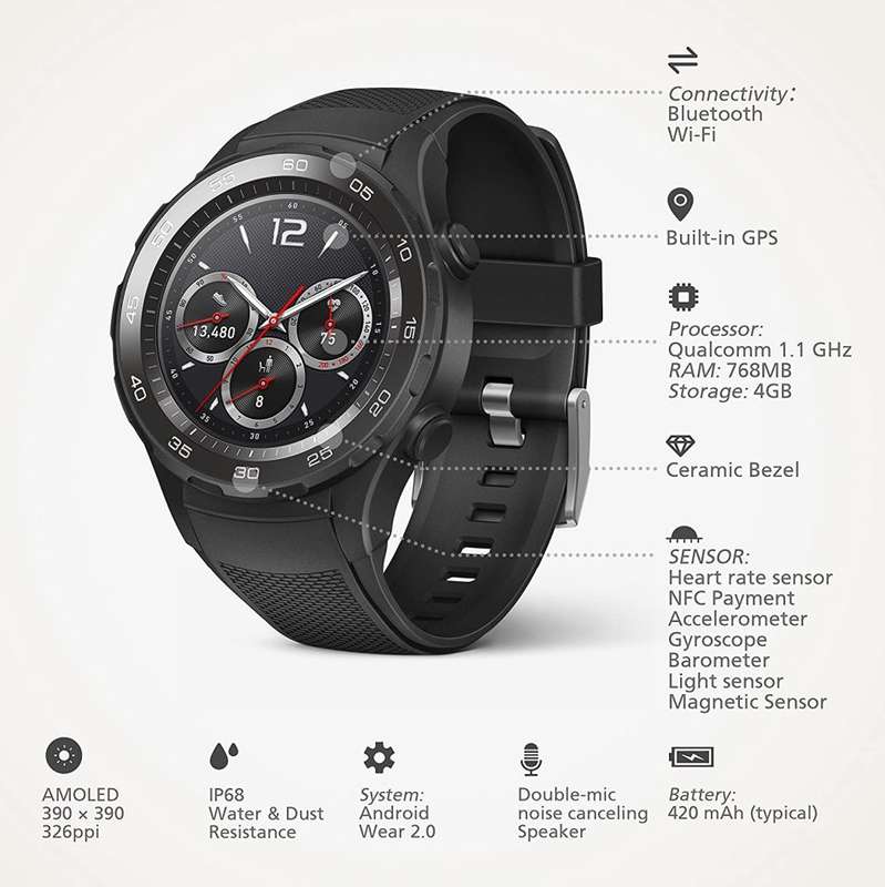 Huawei Watch 2 4G Sport Smartwatch LEO-DLXX
