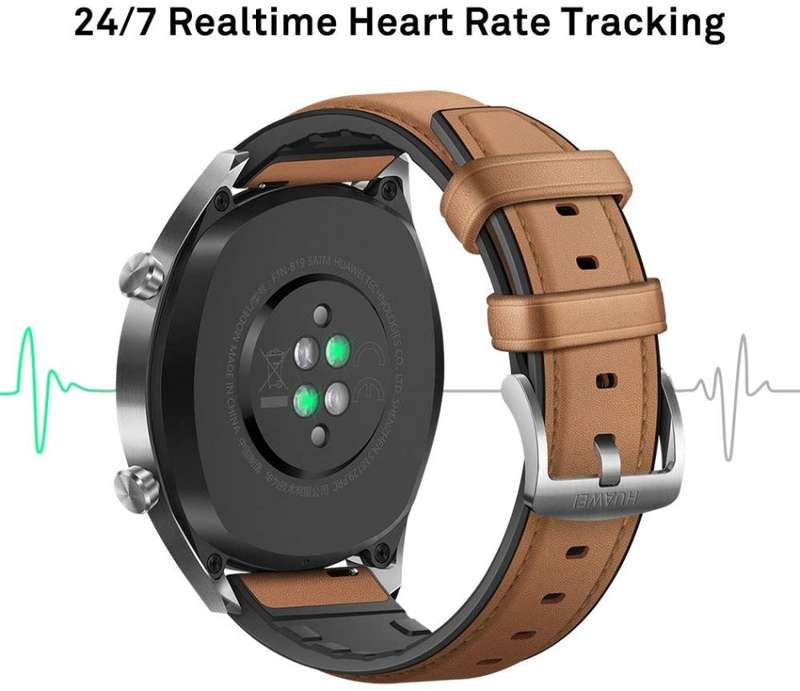 Huawei Watch GT FTN-B19 Stainless Steel with Silicone Strap - Dark Green