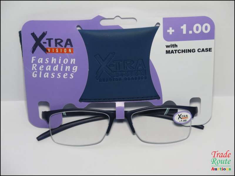 X-TRA VISION Fashion Reading Glasses - with matching case [ +1.00 ]