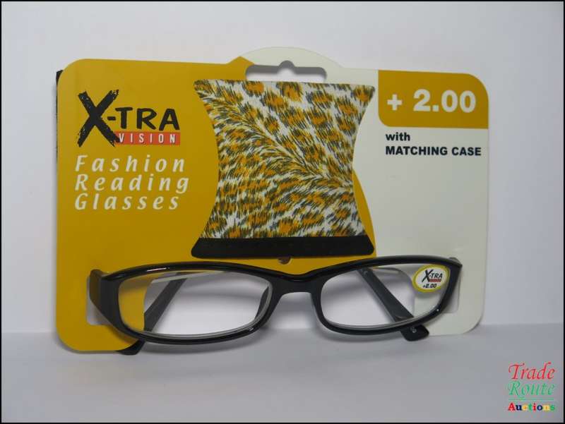 X-TRA VISION Fashion Reading Glasses - with matching case  [ +2.00 ]