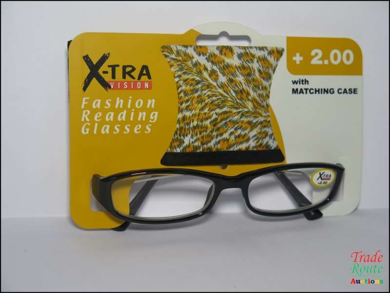 X-TRA VISION Fashion Reading Glasses - with matching case  [ +2.00 ]