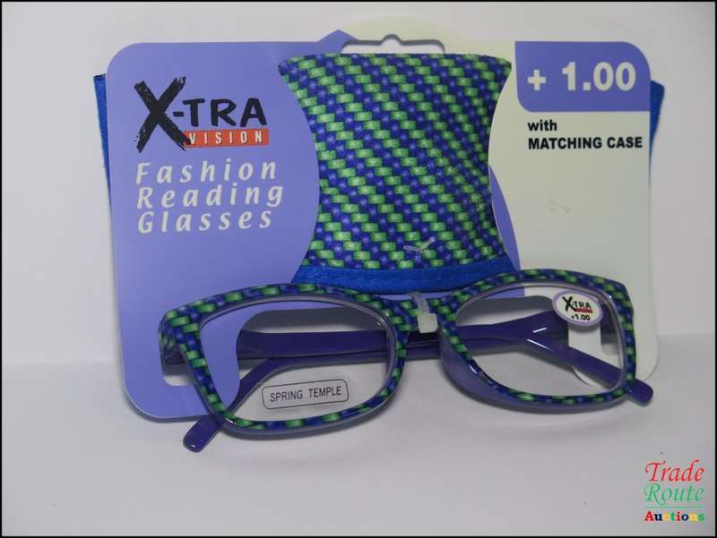 X-TRA VISION Fashion Reading Glasses - with matching case  [ +1.00 ]