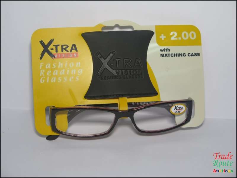 X-TRA VISION Fashion Reading Glasses - with matching case  [ +2.00 ]
