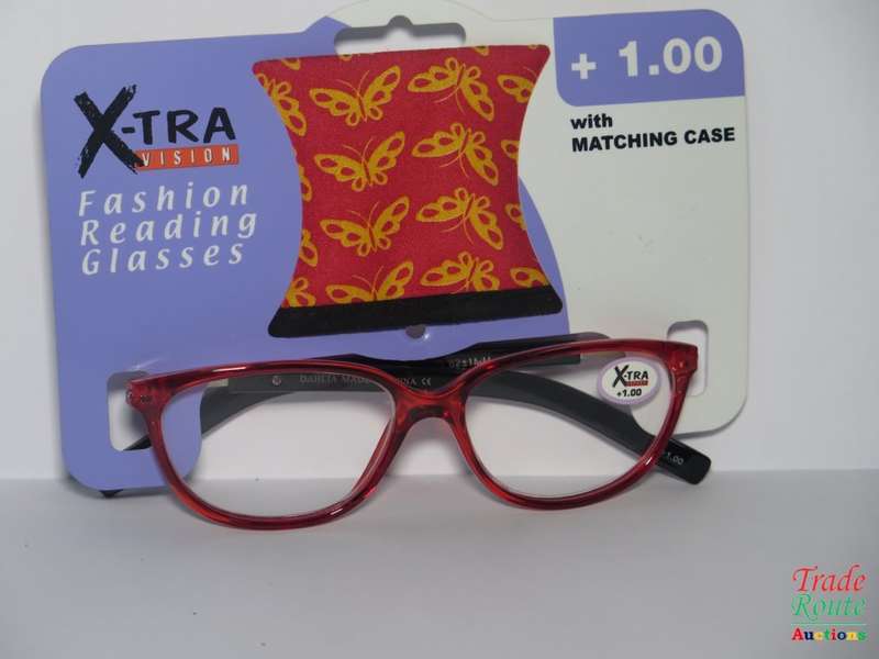 X-TRA VISION Fashion Reading Glasses - with matching case [ +1.00 ]