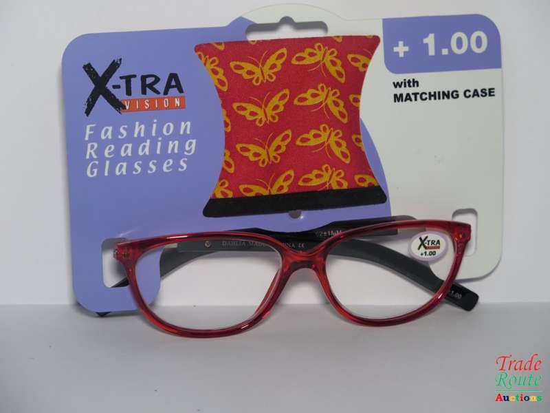 X-TRA VISION Fashion Reading Glasses - with matching case [ +1.00 ]