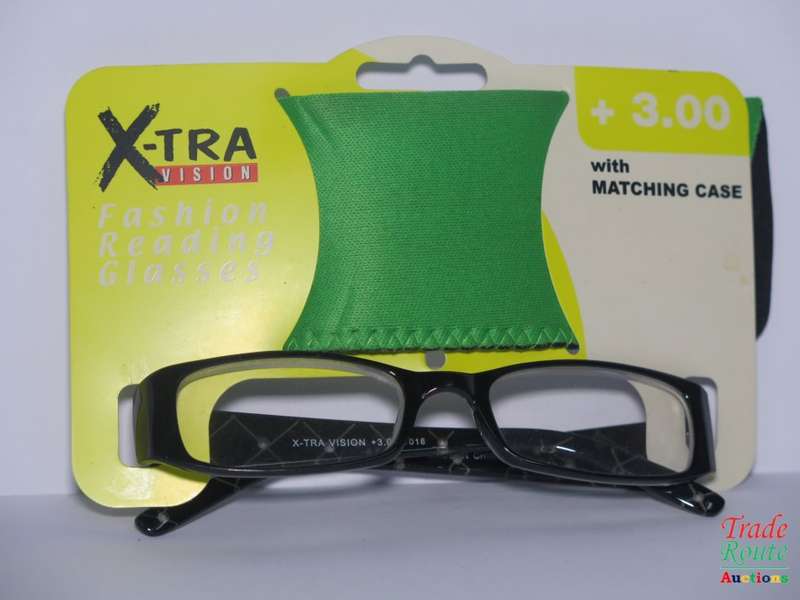 X-TRA VISION Fashion Reading Glasses - with matching case  [ +3.00 ]