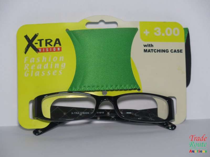 X-TRA VISION Fashion Reading Glasses - with matching case  [ +3.00 ]