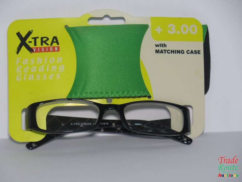 X-TRA VISION Fashion Reading Glasses - with matching case  [ +3.00 ]