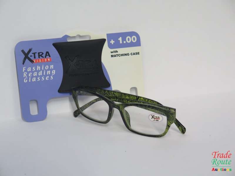 X-tra Vision Fashion Reading Glasses with Matching Case +1.00
