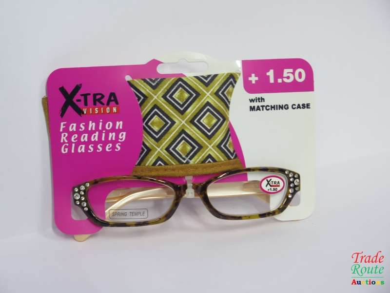 X-tra Vision Fashion Reading Glasses with Matching Case +1.50