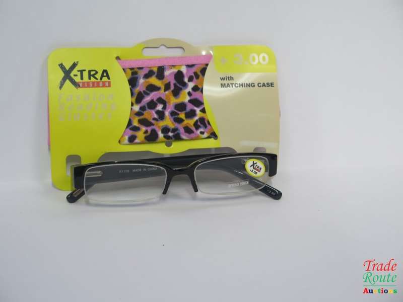 X-tra Vision Fashion Reading Glasses with Matching Case +3.00