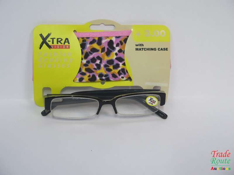 X-tra Vision Fashion Reading Glasses with Matching Case +3.00