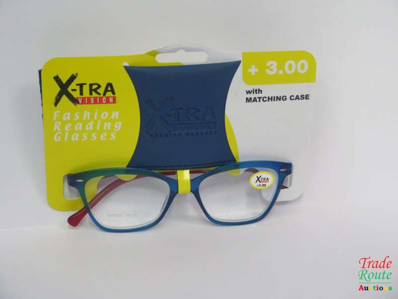 X-TRA VISION Fashion Reading Glasses - with matching case +3.00