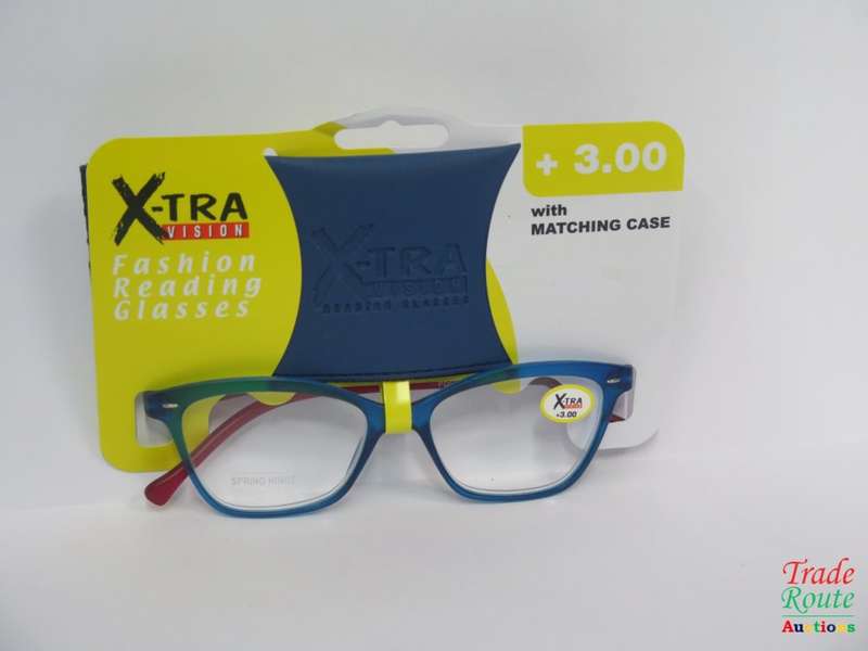 X-TRA VISION Fashion Reading Glasses - with matching case +3.00