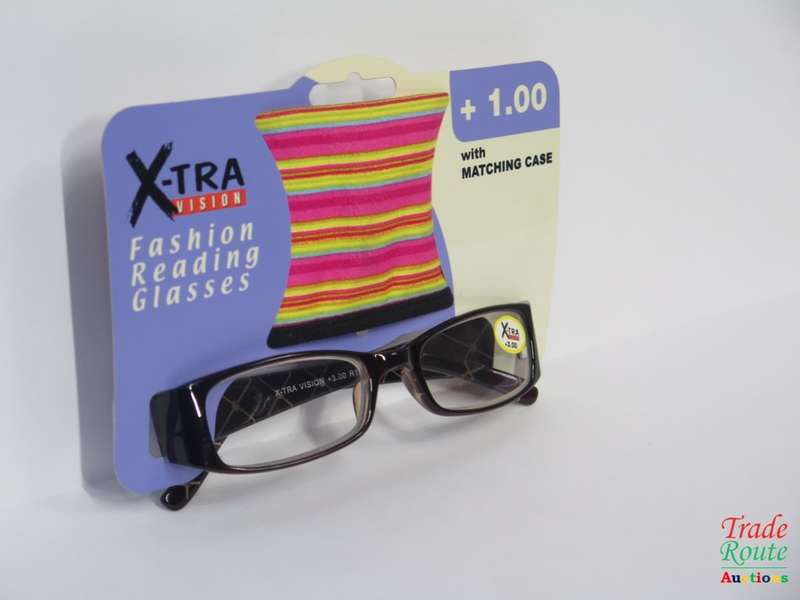 X-TRA VISION Fashion Reading Glasses - with matching case +1.00