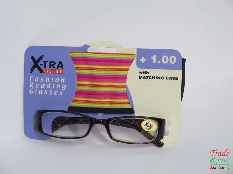 X-TRA VISION Fashion Reading Glasses - with matching case +1.00