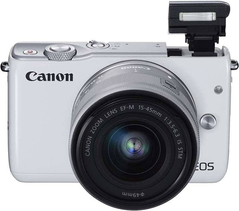 Canon EOS M10 Mirrorless Camera Kit with EF-M 15-45mm Image Stabilization STM Lens Kit (White)