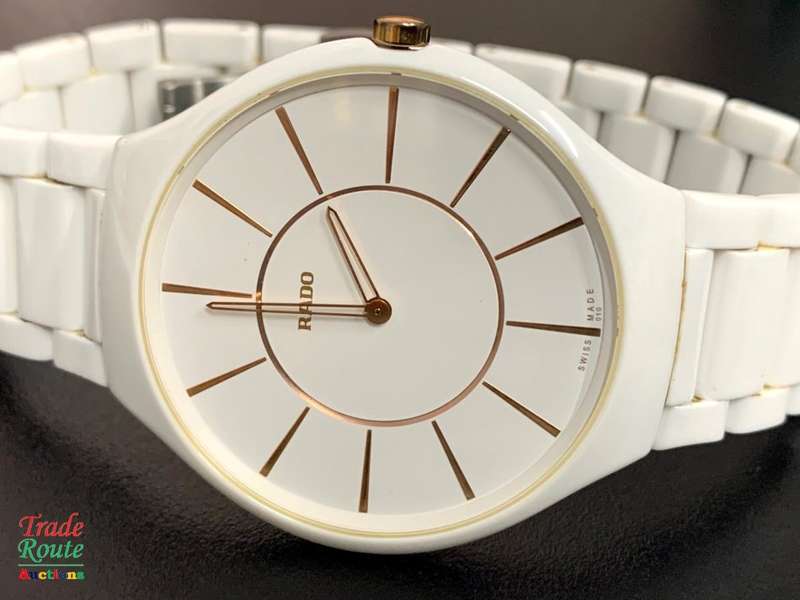 RADO Jubilee White Ceramic - True Thinline Men's Watch *** RADO ***