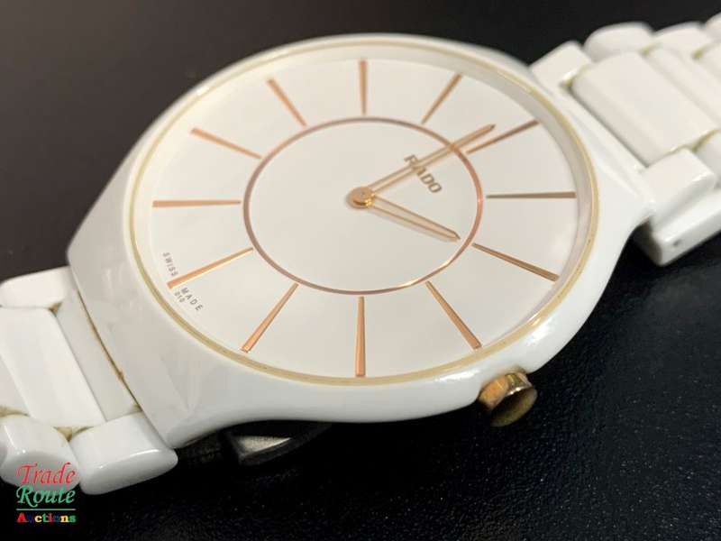 RADO Jubilee White Ceramic - True Thinline Men's Watch *** RADO ***