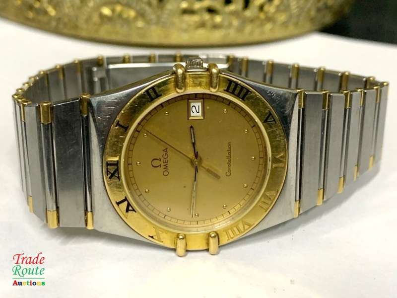 OMEGA Constellation Chronometer Day Date Two Tone Stainless Steel & 18K Gold Watch