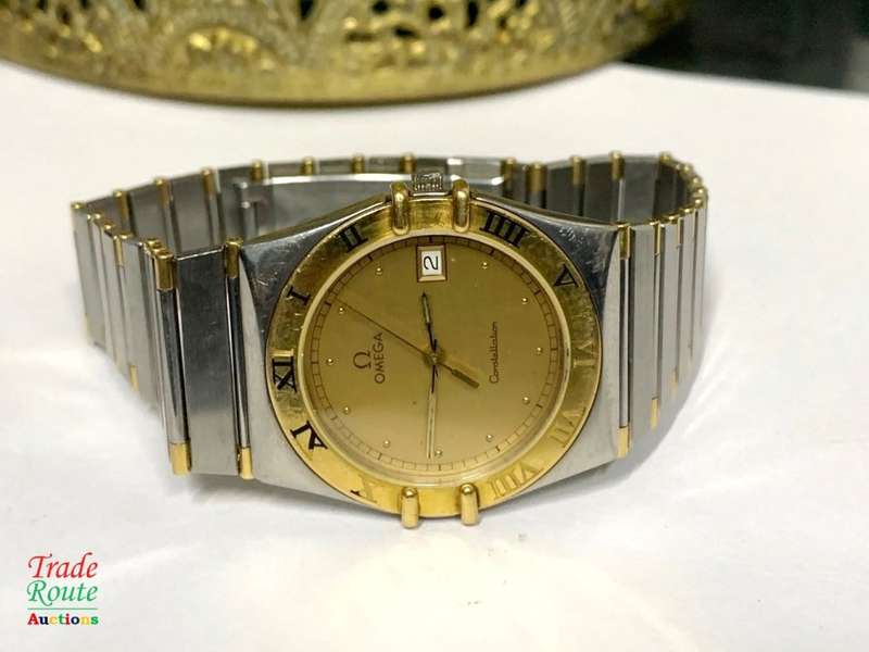 OMEGA Constellation Chronometer Day Date Two Tone Stainless Steel & 18K Gold Watch
