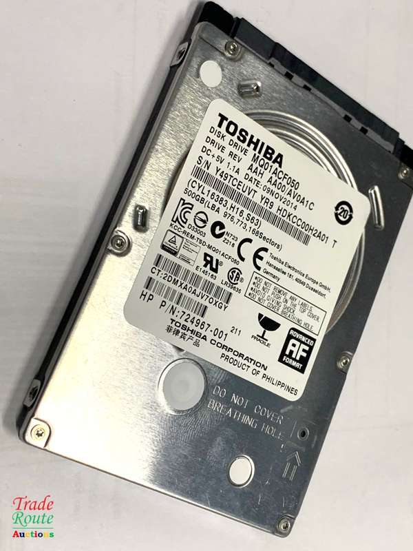 TOSHIBA 500GB LAPTOP HARD DRIVE 2.5"