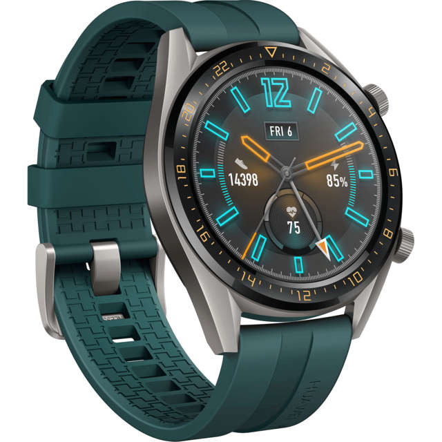 Huawei Watch GT FTN-B19 Stainless Steel with Silicone Strap - Dark Green