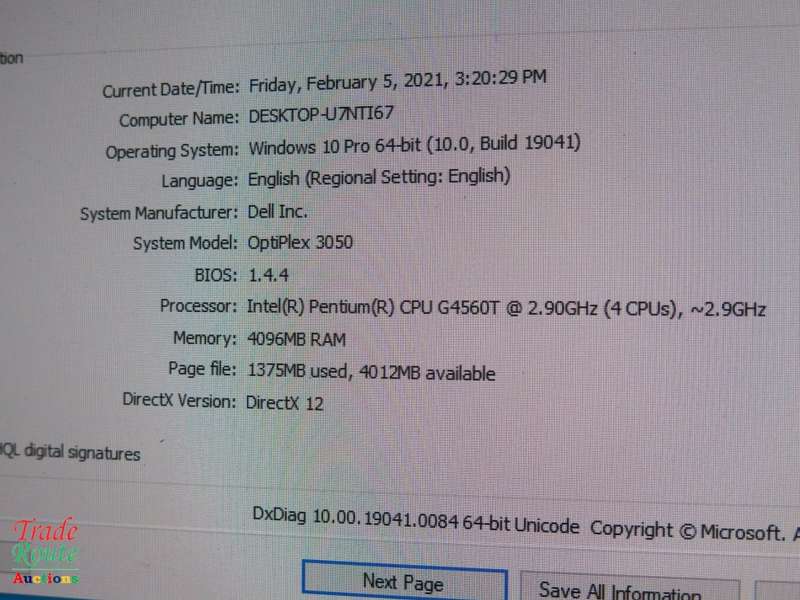 Dell OptiPlex 3050 Micro Desktop PC | Pentium G4560T 2.9Ghz | 4GB RAM | 750GB HDD DESKTOP PC