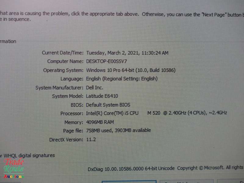 DELL E6410 Laptop | CORE i5 M520 2.4GHz | 4GB RAM | 150GB HDD | INTEL HD GRAPHICS NOTEBOOK LAPTOP