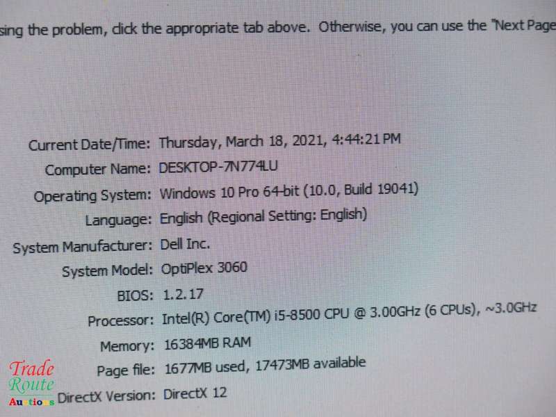 Dell OptiPlex 3060 SFF Desktop PC | Core i5 8500 8th Gen 3.0Ghz | 16GB RAM | 1TB HDD