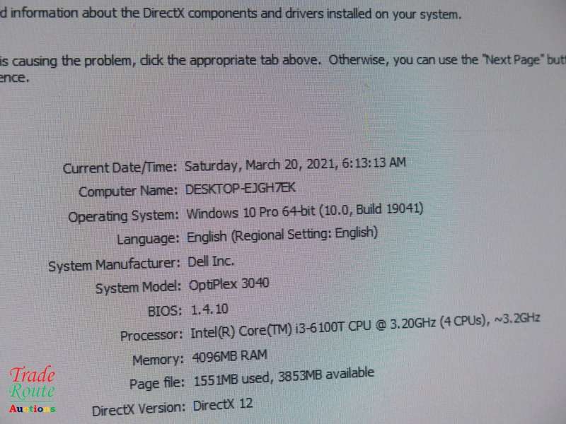 Dell OptiPlex 3040 Micro Desktop PC | Core i3 6100 6th Gen 3.2Ghz | 4GB RAM | 500GB HDD PC