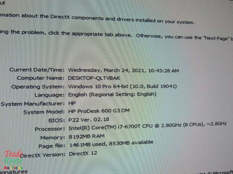 HP ProDesk 600 G3 DM Mini Desktop Computer PC | Core i7 6700T 6th Gen 2.8Ghz | 8GB RAM | 500GB HDD