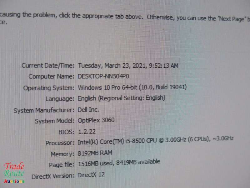 Dell OptiPlex 3060 SFF Desktop PC | Core i5 8500 8th Gen 3.0Ghz | 8GB RAM | 1TB HDD