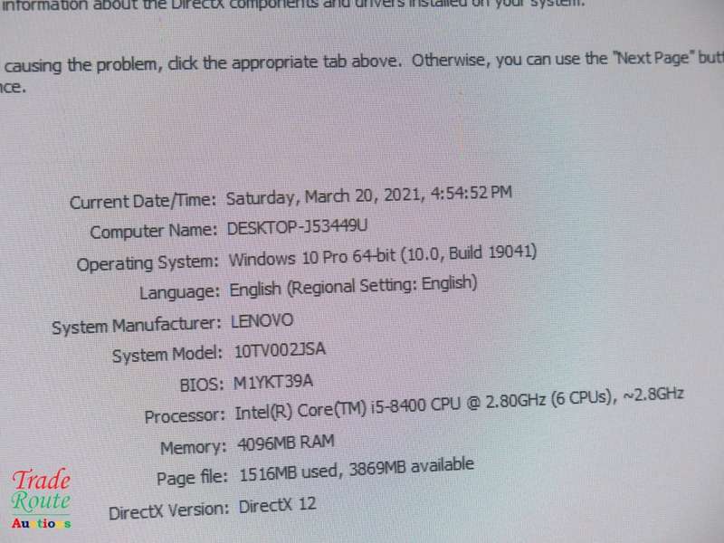 Lenovo V530 SFF Small form factor Desktop PC | CORE i5-8400 8th Gen 2.8GHz | 4GB RAM | 1TB HDD